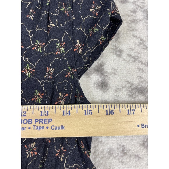 Free People Debbie Dot Romber Womens‎ Size Extra Small Black Floral Boho Hippie - Picture 8 of 14